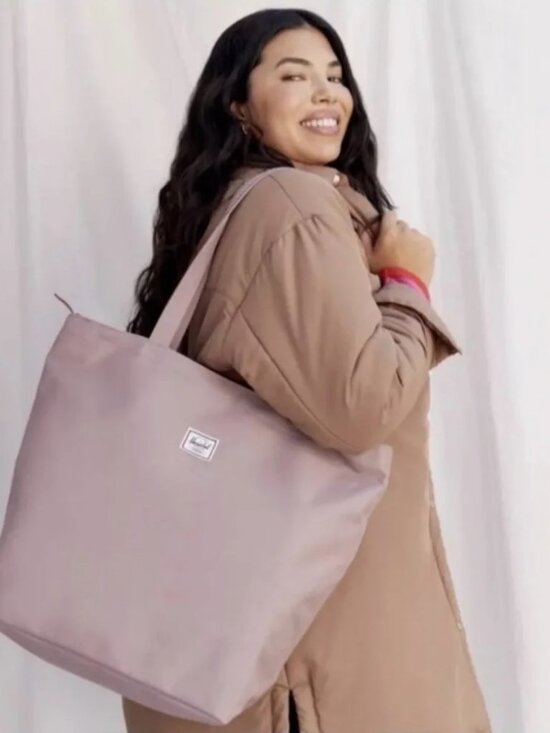Herschel Supply Company Handbags - Herschel Supply Co. Mauve Pink Neutral Zipper Tote Bag NWT